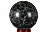 Polished, Indigo Gabbro Sphere - Madagascar #163316-1